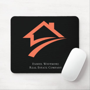 Tapis De Souris Agent immobilier noir élégant et unique