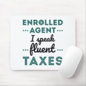 Tapis De Souris Agent inscrit Je Parle Impôts Fluents (Avec souris)