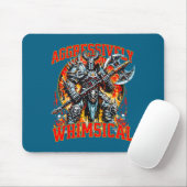 Tapis De Souris Aggressively Whimsical Dark Fantasy Warrior Battle (Avec souris)