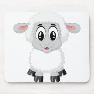 Tapis De Souris Agneau mouton mignon animal de ferme bébé