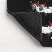 Tapis De Souris Agneaux Mouton Père Noël Sleigh Flying Funny Magiq (Coin)
