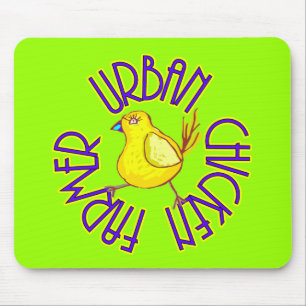 Tapis De Souris Agriculteur urbain de poulet