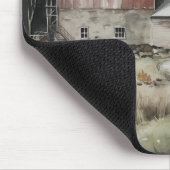 Tapis De Souris Agritourisme Souris Avec Grange Rouge (Coin)