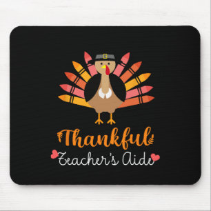 Tapis De Souris Aide de l'enseignant Thanksgiving Fall mignonne Tu
