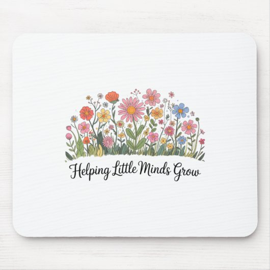 Tapis De Souris Aider les petits esprits à grandir Enseignant Flor (Devant)
