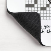 Tapis De Souris Aides de chat avec les mots croisé - chat drôle (Coin)