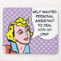 Aidez la bande dessinée Recherchée Mousepad