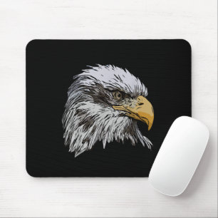 Tapis De Souris Aigle à tête blanche Graphique Animal symbole nati