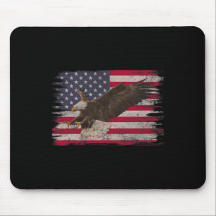 Tapis De Souris Aigle américain 4 juillet drapeau américain patrio