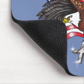 Tapis De Souris Aigle américain avec croix (Coin)