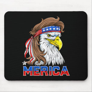 Tapis De Souris Aigle Américain Mullet 4 Juillet Hommes Femmes Amé