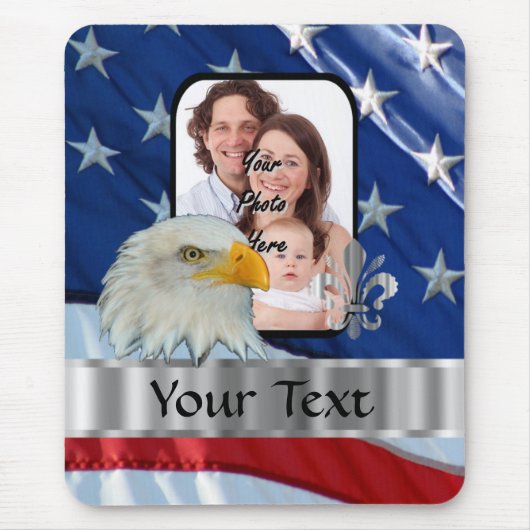 Tapis De Souris Aigle américain patriotique (Devant)