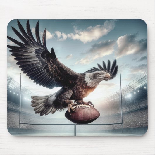 Tapis De Souris Aigle Bald Scoring a Touchdown (Devant)