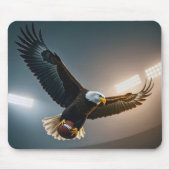Tapis De Souris Aigle Bald Volant Avec Un Football (Devant)