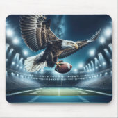 Tapis De Souris Aigle Bald Volant Avec Un Football (Devant)
