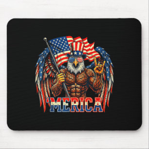 Tapis De Souris Aigle chauve merica rock drapeau américain patriot