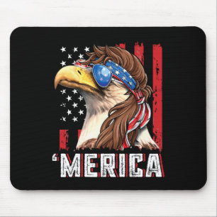 Tapis De Souris Aigle chauve patriotique Mullet Merica Drapeau amé