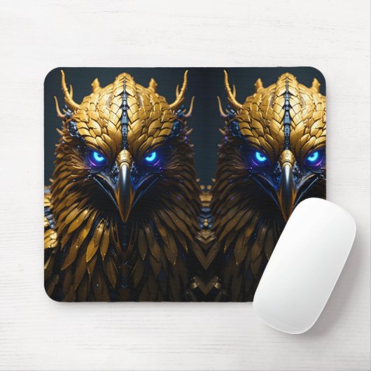 Tapis De Souris Aigle doré Cybernétique (Avec souris)