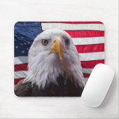 Tapis De Souris Aigle et drapeau américain (Avec souris)