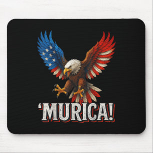 Tapis De Souris Aigle Murica Bald 4 juillet Patrio américain