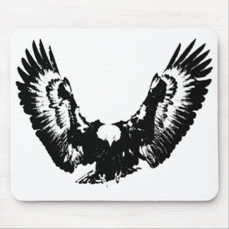 Tapis De Souris Aigle noir et blanc