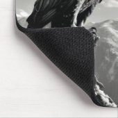Tapis De Souris Aigle Oiseau sauvage Nature Encre Style croquis (Coin)