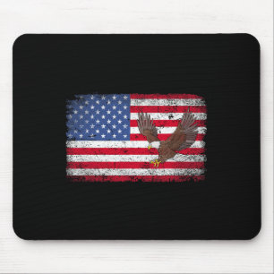 Tapis De Souris Aigle Patriotique 4 Juillet États-Unis Drapeau Amé