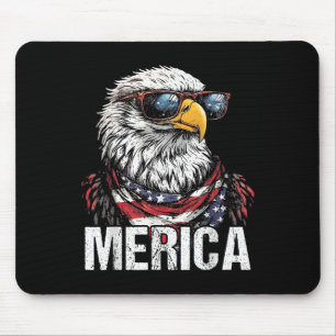 Tapis De Souris Aigle patriotique de l'Aigle de la Mérique 4 juill
