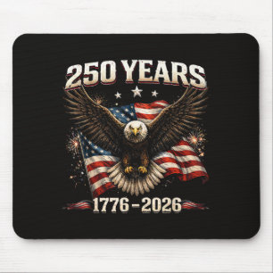 Tapis De Souris Aigle patriotique des États-Unis 250e anniversaire