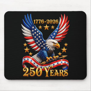Tapis De Souris Aigle patriotique des États-Unis 250e anniversaire