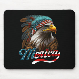 Tapis De Souris Aigle Patriotique Drapeau Américain 4 Juillet Meri