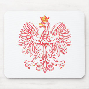 Tapis De Souris Aigle Polonais En Rouge