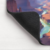 Tapis De Souris Aigle volant au-dessus d'un canyon (Coin)