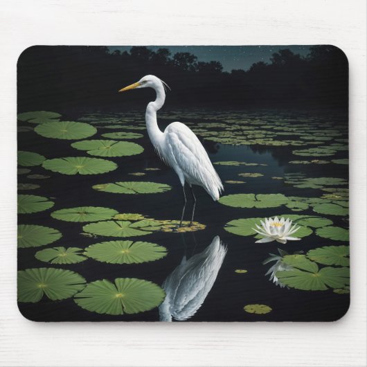 Tapis De Souris Aiguille Blanche Sur Lily Pad (Devant)