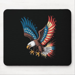 Tapis De Souris Aile d'aigle chauve Drapeau américain Art du 4 jui