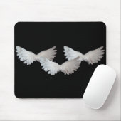 Tapis De Souris Ailes blanches Mousepad (Avec souris)