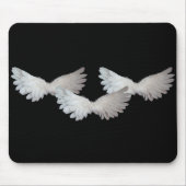 Tapis De Souris Ailes blanches Mousepad (Devant)