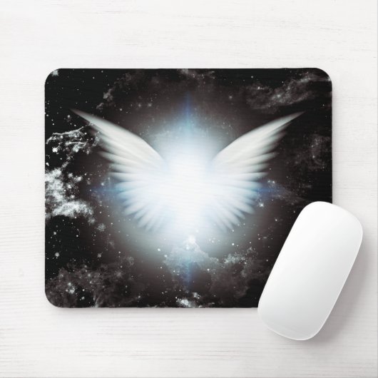 Tapis De Souris Ailes d'anges brillantes (Avec souris)
