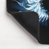 Tapis De Souris Ailes d'angle brillant bleu sur arrière - plan noi (Coin)