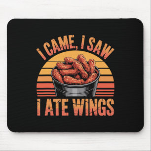 Tapis De Souris Ailes de poulet frites épicées Citation - Je suis
