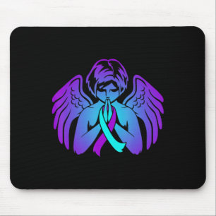 Tapis De Souris Ailes de sensibilisation au suicide Angel Ribbon s