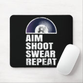 Tapis De Souris Aim Shoot Sweat Repeat - Snooker Pool Lecteur Bill (Avec souris)