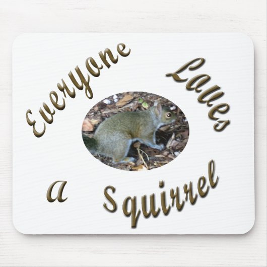 Tapis De Souris Aime un écureuil Mousepad (Devant)