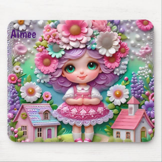 Tapis De Souris AIMEE ~ Joyeux Anniversaire ~ Fille de Livre d'His