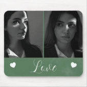 Tapis De Souris Aimer Cadeau 2 Photo Turquoise Vert Aquarelle (Devant)