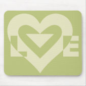 Tapis De Souris Aimer Deux Tons Sage Vert (Devant)