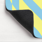 Tapis De Souris Aimer jaune sur bleu (Coin)