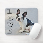 Tapis De Souris Aimer Le Chien De Chien De Chien Noir Et Blanc (Avec souris)