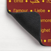 Tapis De Souris Aimer les mots internationaux (Coin)