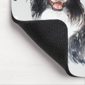 Tapis De Souris Aimer Ma Frontière Collie Chien Pawprint (Coin)